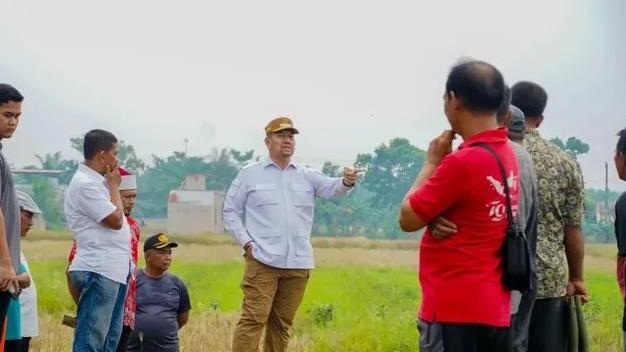 Tinjau Irigasi Sei Muka, Bupati Batu Bara Siapkan Perbaikan Total
