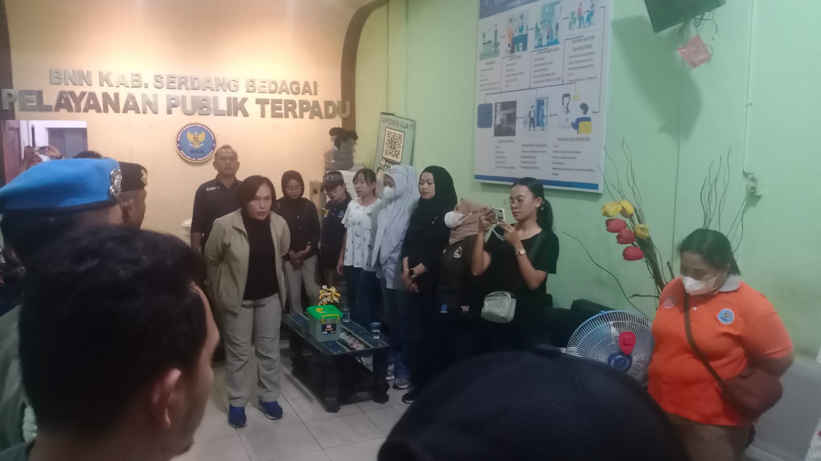 Tim gabungan BNNK Sergai razia THM, Kamis (11/6/2026) dini hari. (Istimewa)