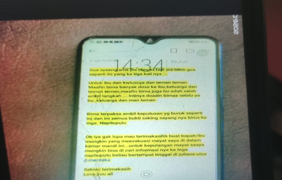 Dari Jakarta ke Siantar Demi Cinta, Pesan Terakhir Pria 30 Tahun Ini Mengharukan
