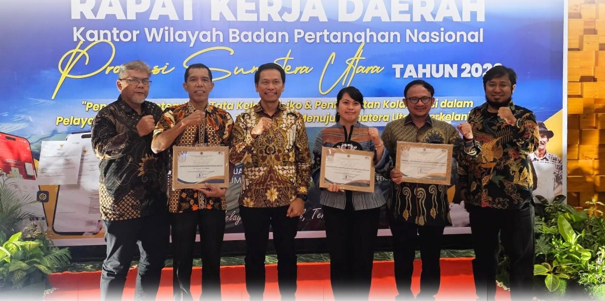 Kantah Simalungun Sabet 3 Penghargaan Kinerja dari BPN Sumut