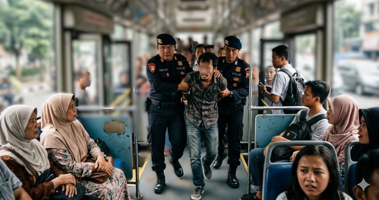 Beredar Video Penangkapan Penusuk Advokat di Bus