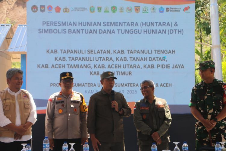 Mendagri Resmikan Huntara, Bupati Taput Pastikan Pengungsian Kosong