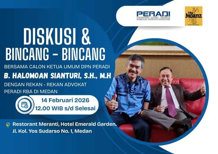 Diskusi Advokat di Medan, B Halomoan Sianturi Didorong Pimpin PERADI RBA