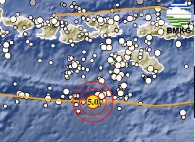 Gempa M 5,0 Guncang Sumba Barat Daya NTT, Tidak Berpotensi Tsunami