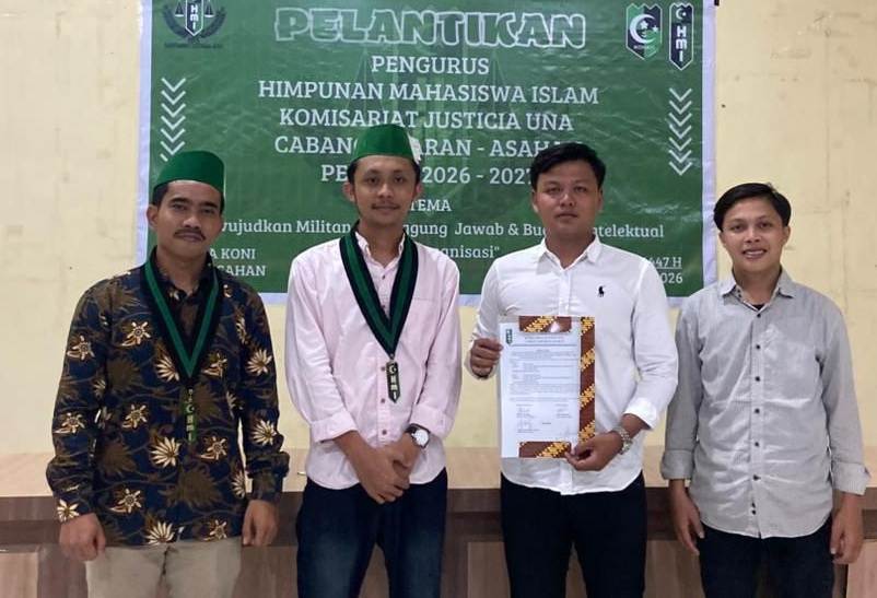 HMI Komisariat Justicia UNA Dilantik, Siap Perkuat Militansi Kader