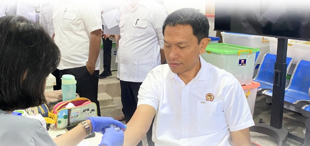 Deteksi Dini Gangguan Kesehatan, BPN Simalungun Periksa Kondisi Pegawai