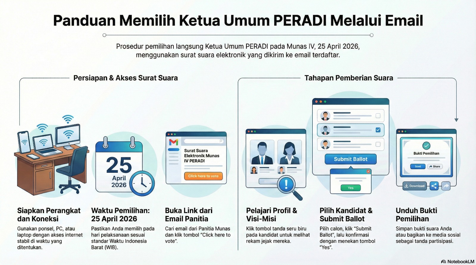 Munas IV PERADI 2026 Gunakan Pemungutan Suara via Email, Ini Panduan Lengkapnya