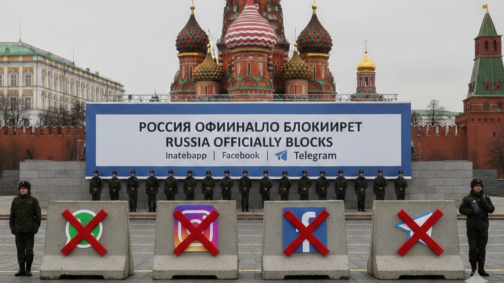 Perketat Kendali Media Sosial: Rusia Blokir WhatsApp, Instagram, Facebook dan Telegram