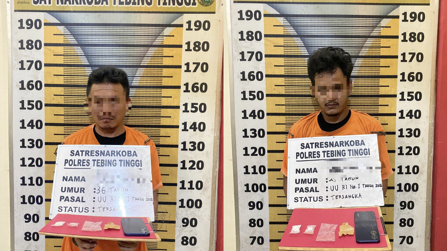 Polres Tebing Tinggi Amankan Dua Pria dan 3,17 Gram Sabu di Serdang Bedagai
