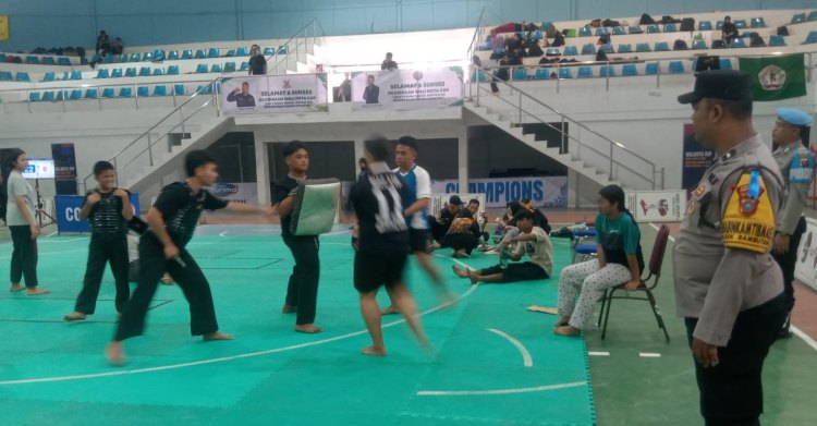 Polres Tebing Tinggi Amankan Kejuaraan Pencak Silat Invitation Sumut 2026 di GOR Asber Nasution