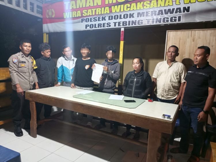 Heboh Perkelahian Remaja di Dolok Merawan, Polsek dan Perangkat Desa Fasilitasi Mediasi Damai