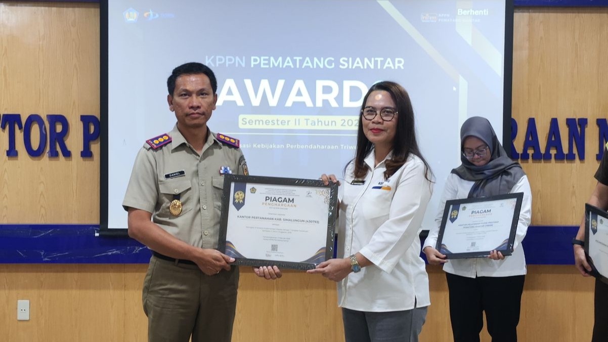 BPN Simalungun Raih Peringkat III Implementasi Digipay