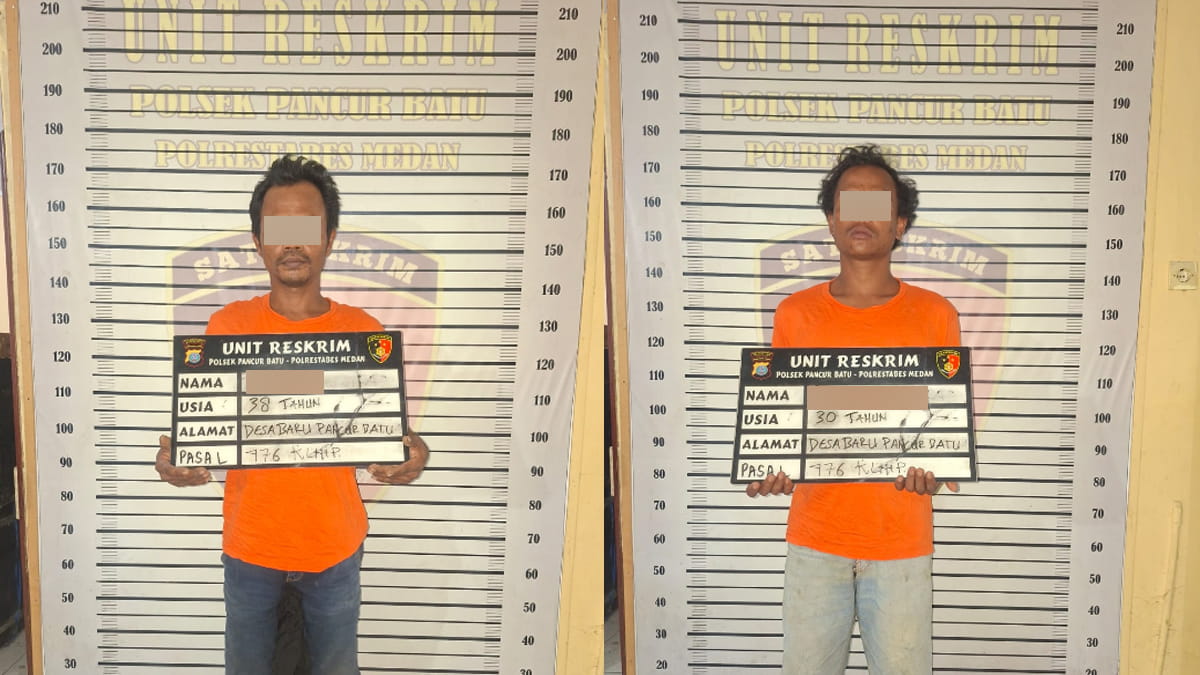 Rumah Kosong Dibongkar Siang Bolong, Dua Buruh Bangunan Dibekuk di Pancur Batu