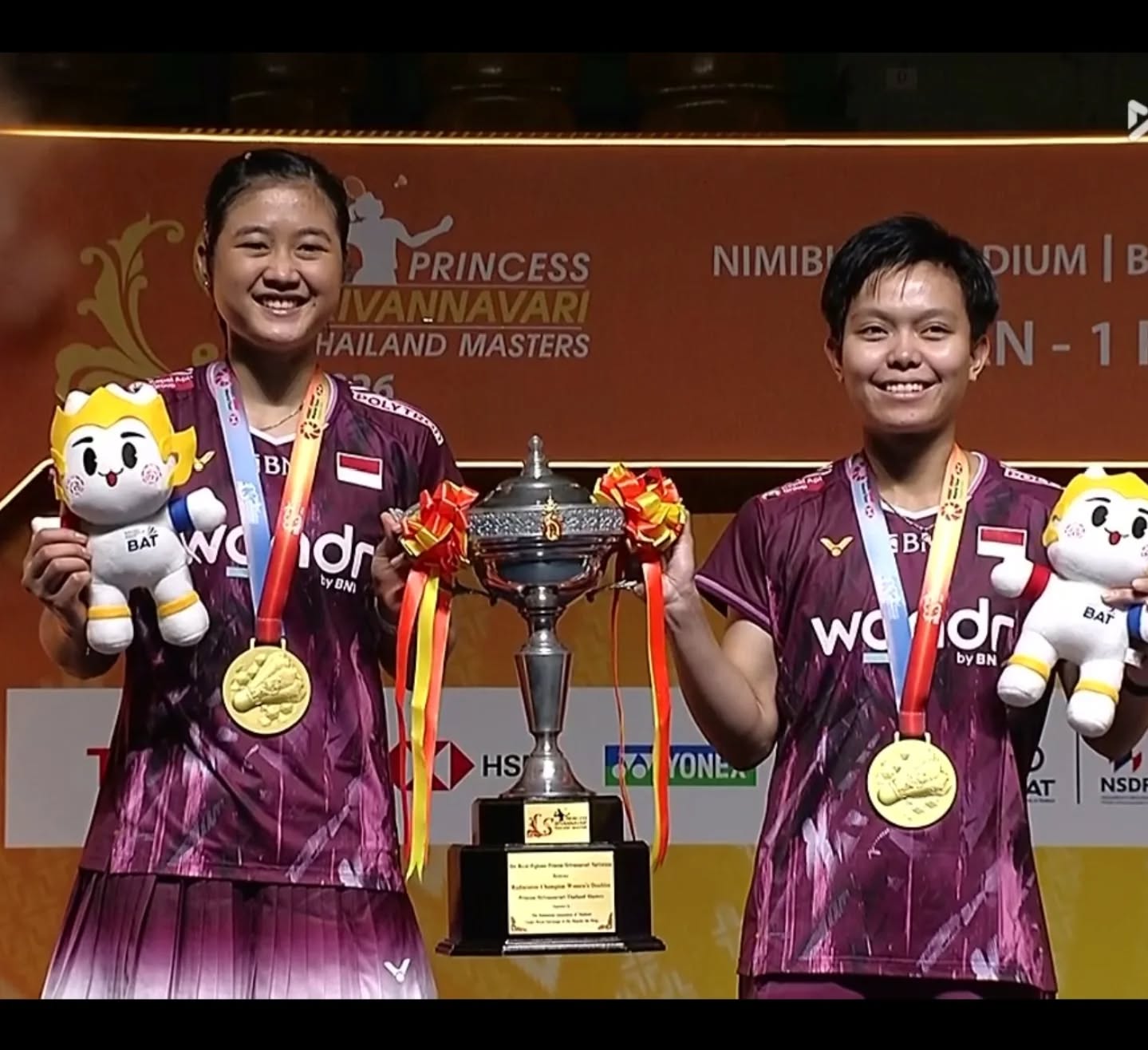 Empat Gelar Juara Direbut Indonesia di Thailand Masters 2026