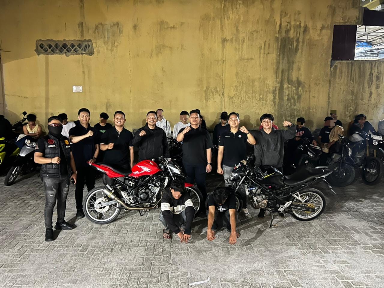 Cegah Balap Liar, Timsus Dayok Mirah Amankan Motor Knalpot Brong