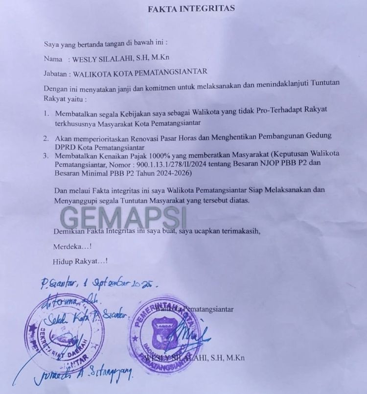 Fakta Integritas Wali Kota Pematangsiantar Disorot, Dugaan Mark Up Pembelian Aset Mengemuka