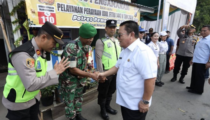 Wali Kota Siantar Tinjau Pos Pengamanan Lebaran 1447 H