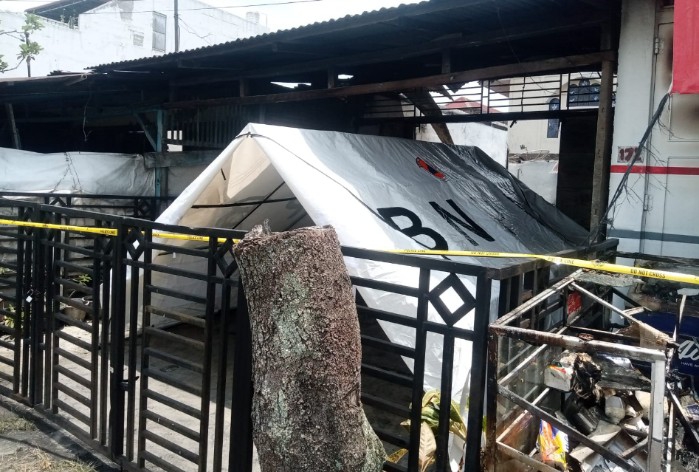 BPBD Dirikan Tenda Darurat Usai Kebakaran Tiga Rumah di Siantar Timur
