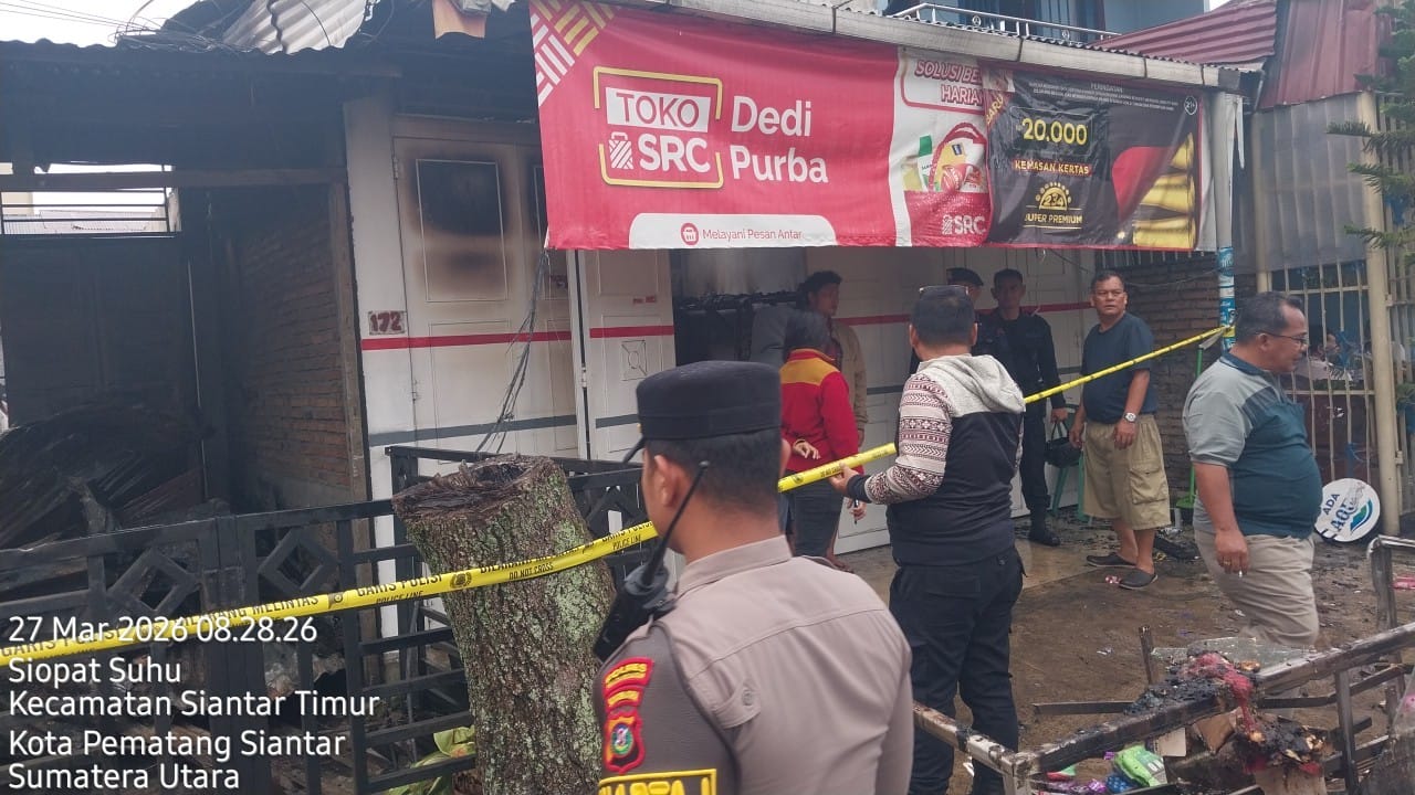 Kebakaran Subuh Hari di Siantar Timur Sebabkan Kerugian Rp2,5 Miliar
