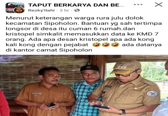 Diduga Tidak Tepat Sasaran, Bantuan Jadup di Tapanuli Utara Disorot Warga