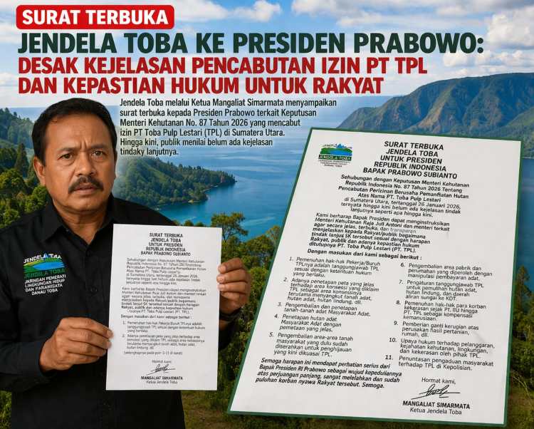 Jendela Toba Minta Pemerintah Jelaskan Implementasi Pencabutan Izin PT TPL di Sumatera Utara