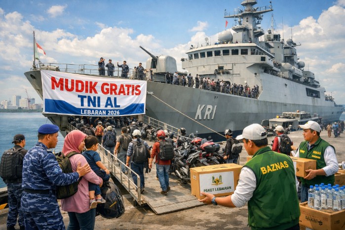 Ingat! Mudik Gratis Naik Kapal Perang TNI AL Mulai 16 Maret Ini