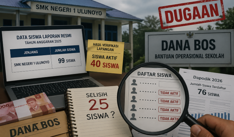 Data Siswa Tak Sinkron, Dana BOS SMK Ulunoyo Dipertanyakan