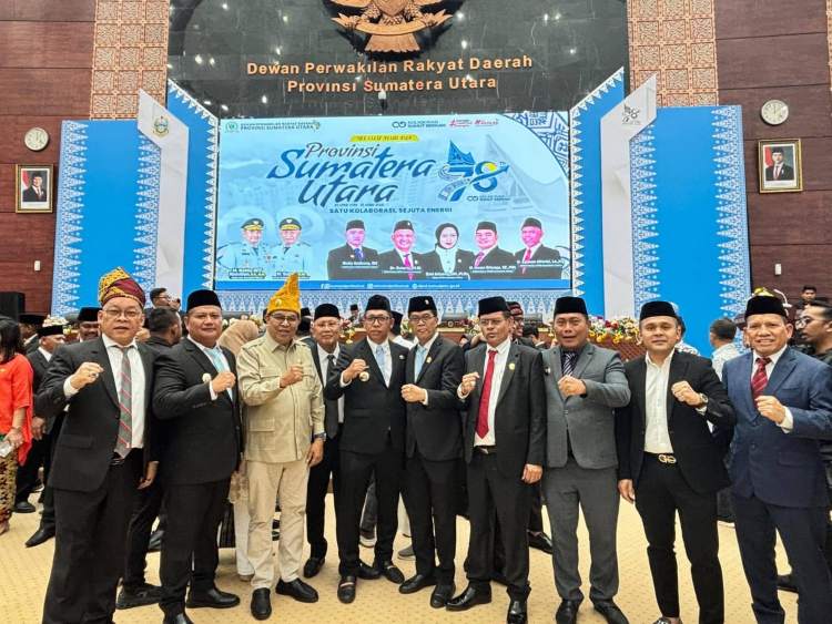 Hadiri Paripurna HUT Sumut ke-78, Bupati Taput Dukung Pembangunan Berkelanjutan