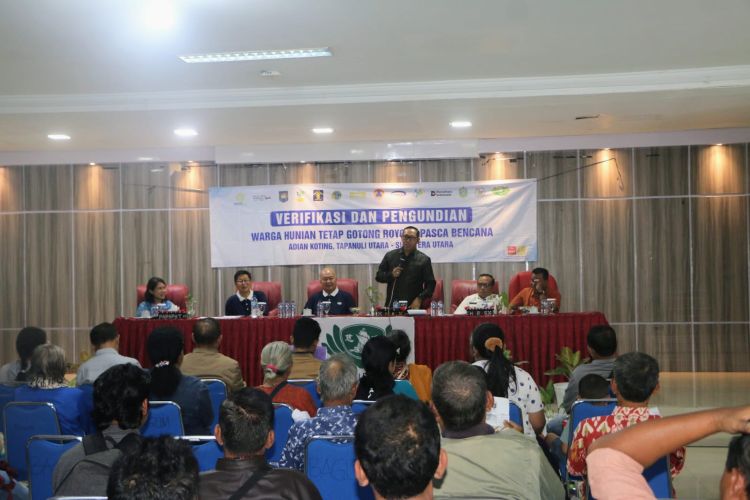Bupati Taput Pimpin Pengundian 70 Hunian Tetap Kampung Parsaoran Nauli Adiankoting
