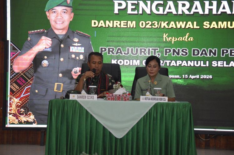 Danrem 023/KS Soroti Beratnya Tugas Prajurit Pascabencana di Tapsel