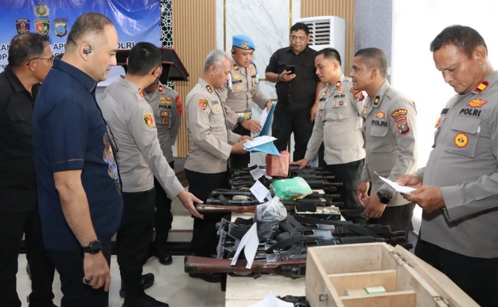 Divisi Propam Polri Sidak ke Polres Tapteng, Senpi Personil Diperiksa