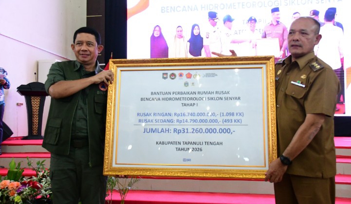 Tapteng Terima Dana Stimulan Tahap Pertama Rp31,26 Miliar untuk 1.591 KK