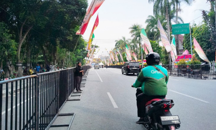 HUT ke 155 Kota Siantar, Pedagang Keluhkan Penutupan Jalan