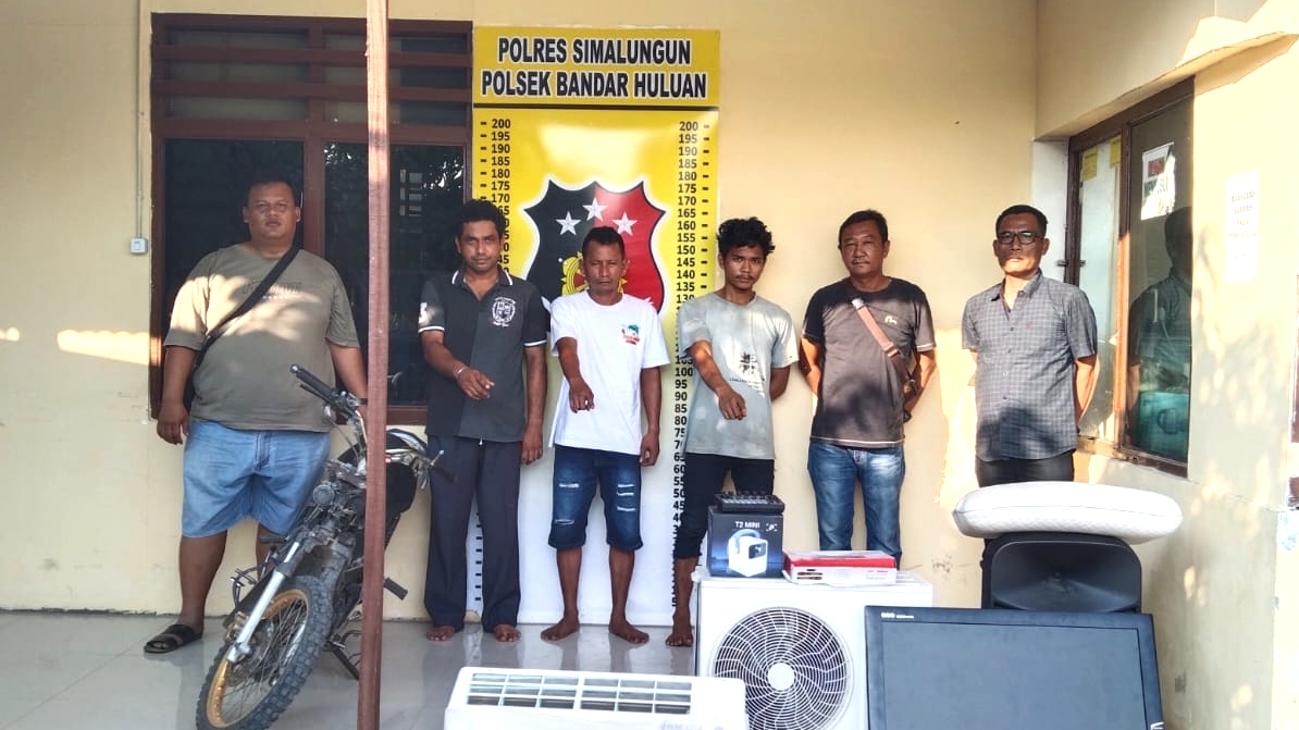 Polsek Bandar Huluan Ungkap Kasus Curat di Perdagangan, Tiga Pelaku dan Barang Bukti Diamankan