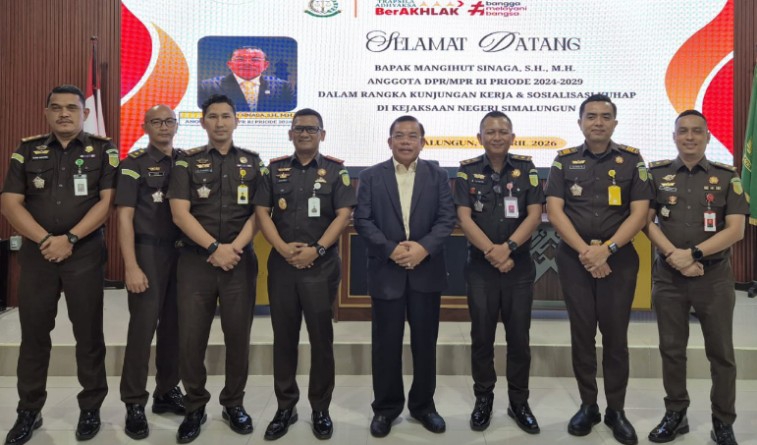 Sosialisasi dan Awasi Tugas Kejaksaan, Anggota Komisi III DPR RI Kunjungi Kejari Simalungun