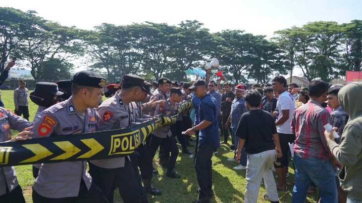 Polres Padangsidimpuan Gelar Simulasi Antisipasi Demo Rusuh hingga Penjarahan