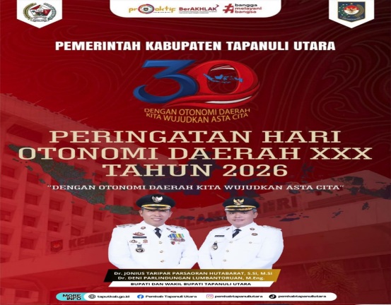 Hari Otonomi Daerah 2026, Pemkab Taput Ajak Warga Perkuat Gotong Royong