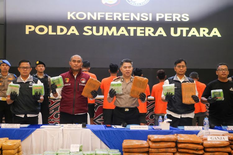 Operasi Besar Polda Sumut Bongkar 3 Jaringan Narkoba, Sita Ratusan Kg Sabu dan Ganja
