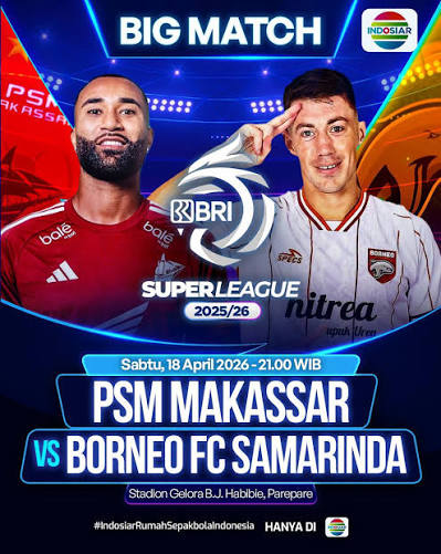 Hasil PSM Makassar vs Borneo FC: Pesut Etam Comeback, Juku Eja Kena Kartu Merah