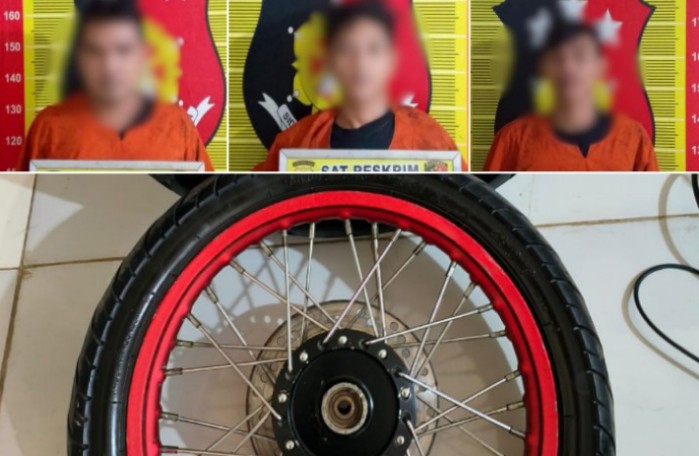 Polres Sidimpuan Bekuk 3 Tersangka Maling \"Kereta\", Suku Cadang Dipreteli