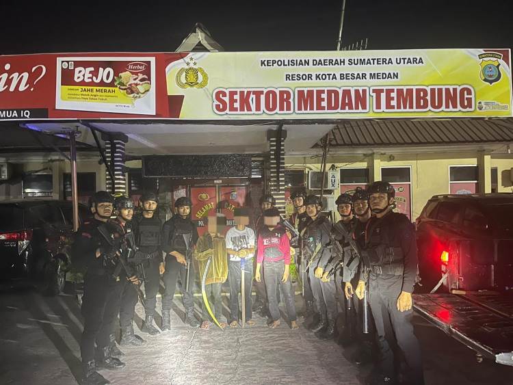 Brimob Polda Sumut Gagalkan Tawuran dan Balap Liar di Medan, 9 Remaja Diamankan
