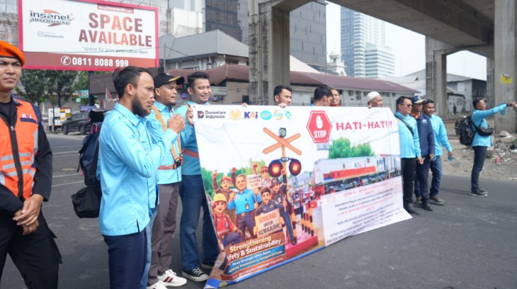 PT KAI Sumut Sosialisasi Keselamatan Perlintasan