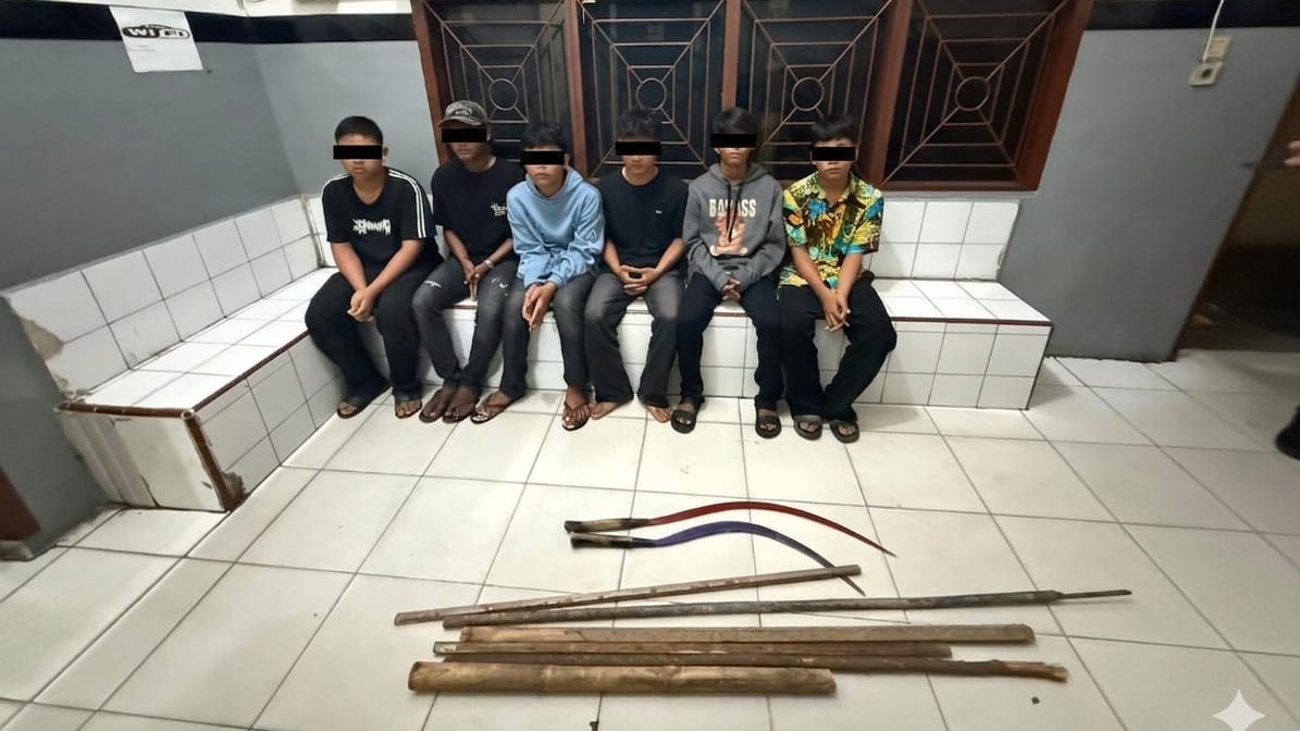 Polisi Gagalkan Dugaan Tawuran di Sibolga, Enam Remaja dan Senjata Tajam Diamankan
