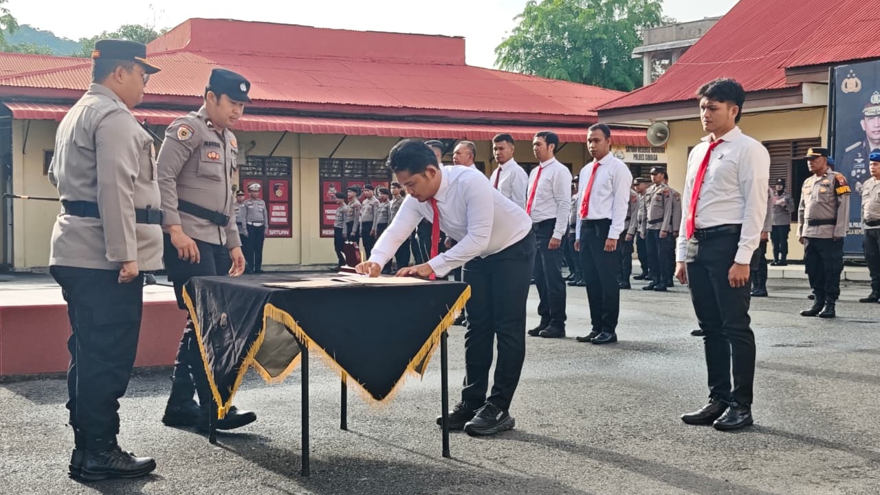 Perkuat Integritas Internal, Polres Sibolga Teken Pakta Integritas Anti Narkoba