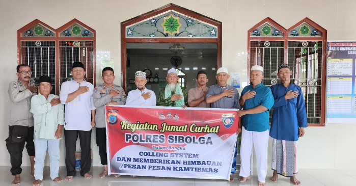 Polres Sibolga Tampung Aspirasi Warga Melalui Jumat Curhat di Masjid Al Mujahidin