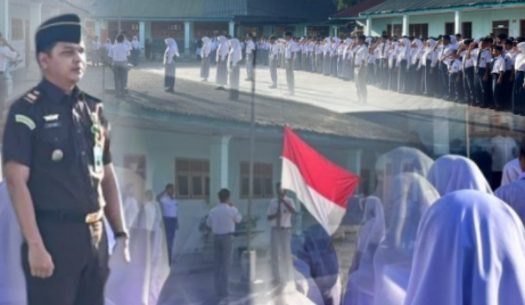 Kejari Simalungun Edukasi Pelajar Lewat Upacara Bendera