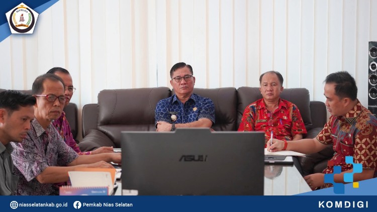 Bupati Nias Selatan Ikuti Rakor Virtual Bersama Satgas PRR Kemendagri