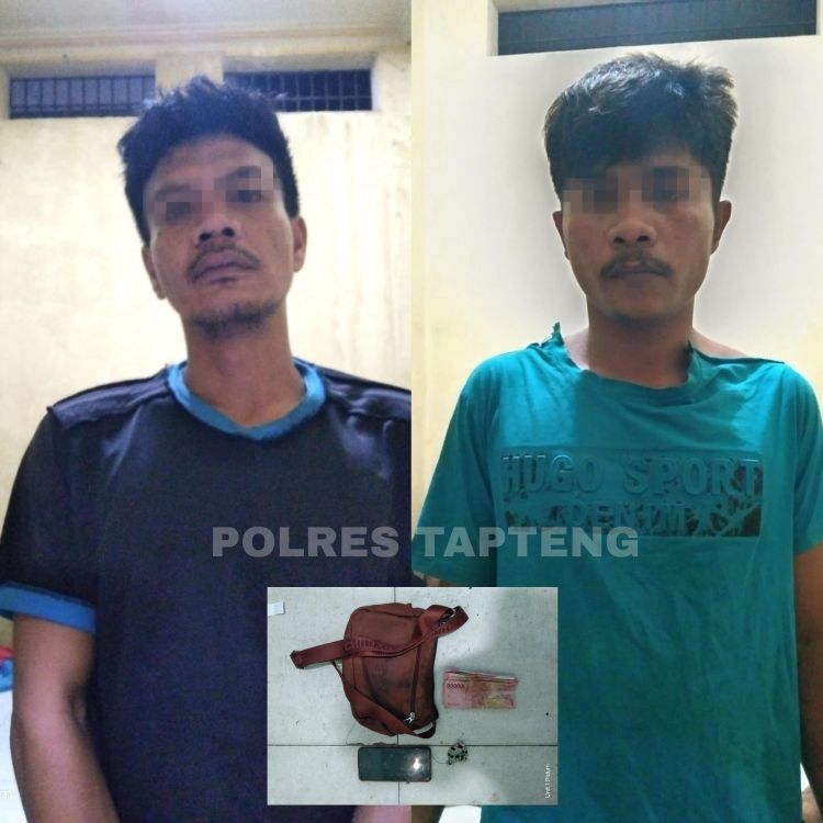 Dua Jambret Warga Sibolga Dibekuk di Kalangan, Polisi Sita Motor dan Uang Tunai