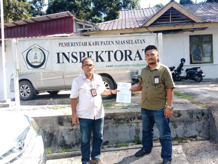 Lembaga Garuda Sakti Laporkan Dugaan Korupsi Dana Desa Hilimondregeraya ke Inspektorat Nias Selatan