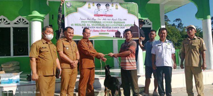 Pemkab Nias Selatan Salurkan Hewan Kurban Idul Adha 1447 H ke Sejumlah Masjid